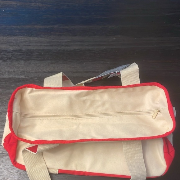 2024 Disneyland Chip & Dale Elves Chistmas Holiday Tote Candy Cane Strap NEW - Picture 2 of 3